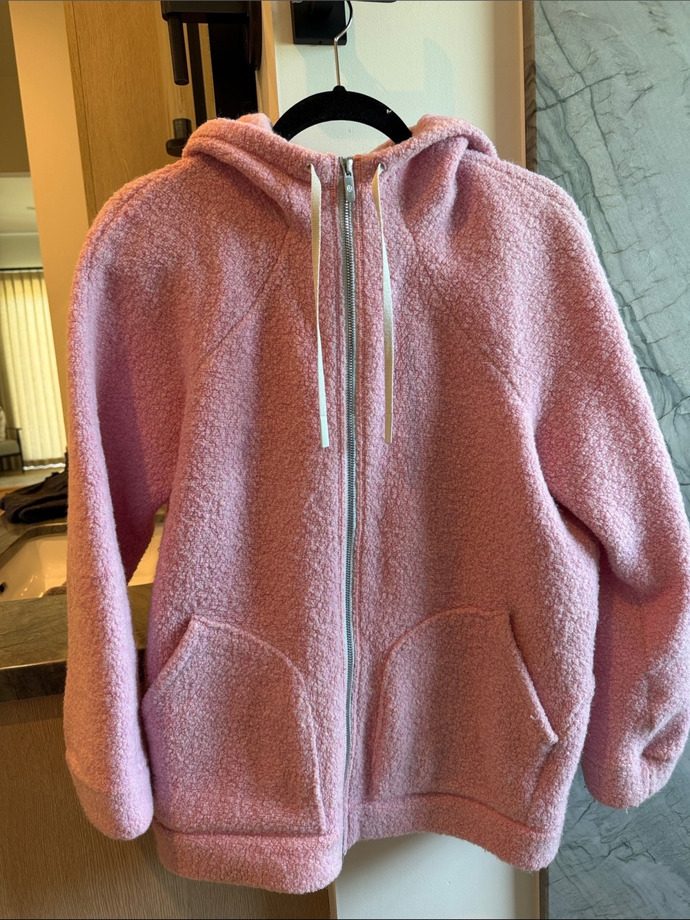 Lululemon Pink Sherpa Zip Hoodie Jacket